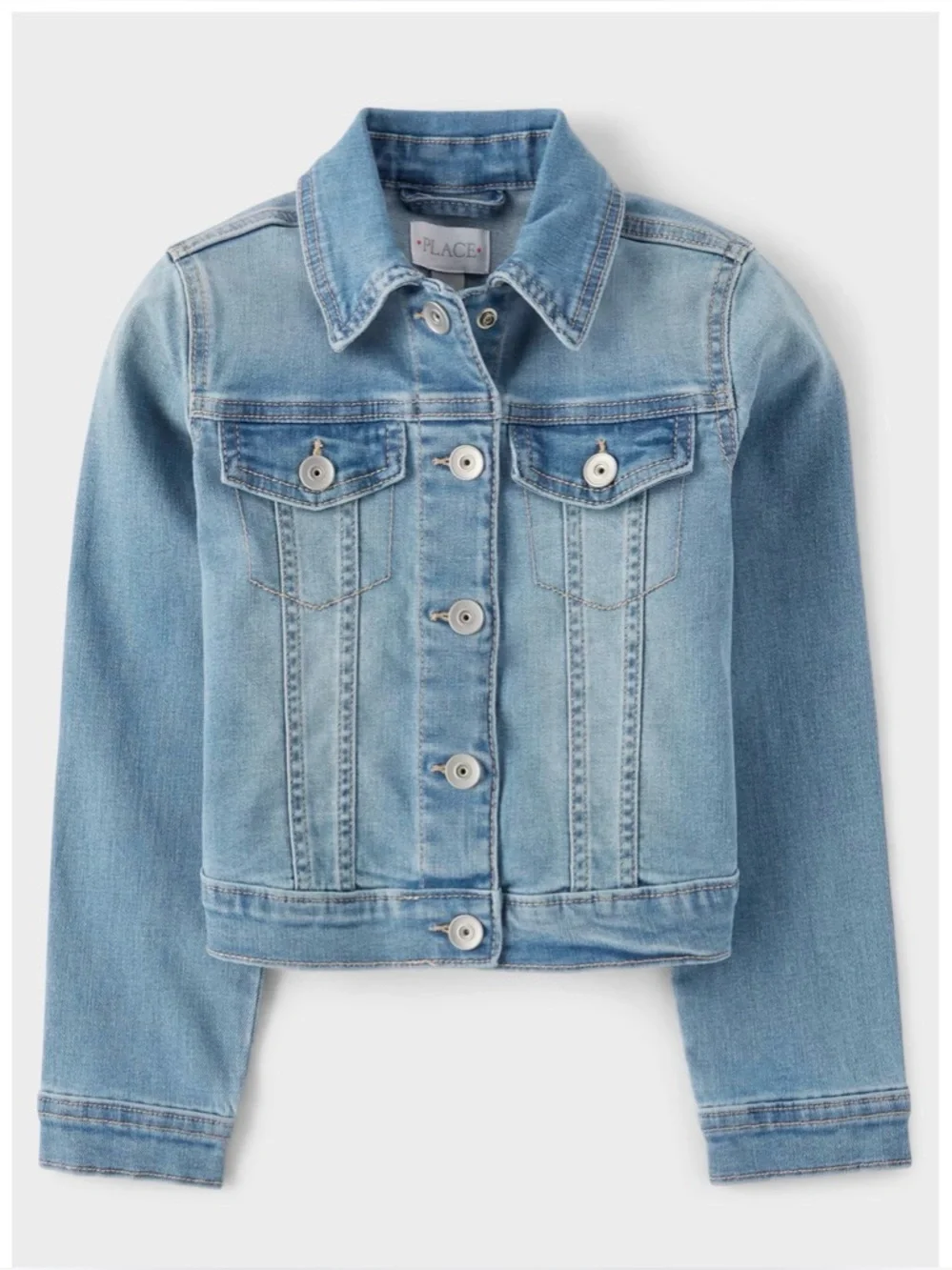 The Children's Place Light Wash Denim Jean Jacket - Blue
